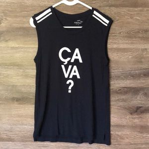 J.Crew collector tee ÇA VA ? Navy color size S